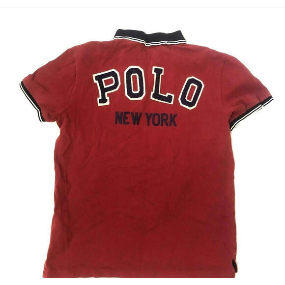 Polo Ralph Lauren Rugby Polo New York Shirt Red Size Large